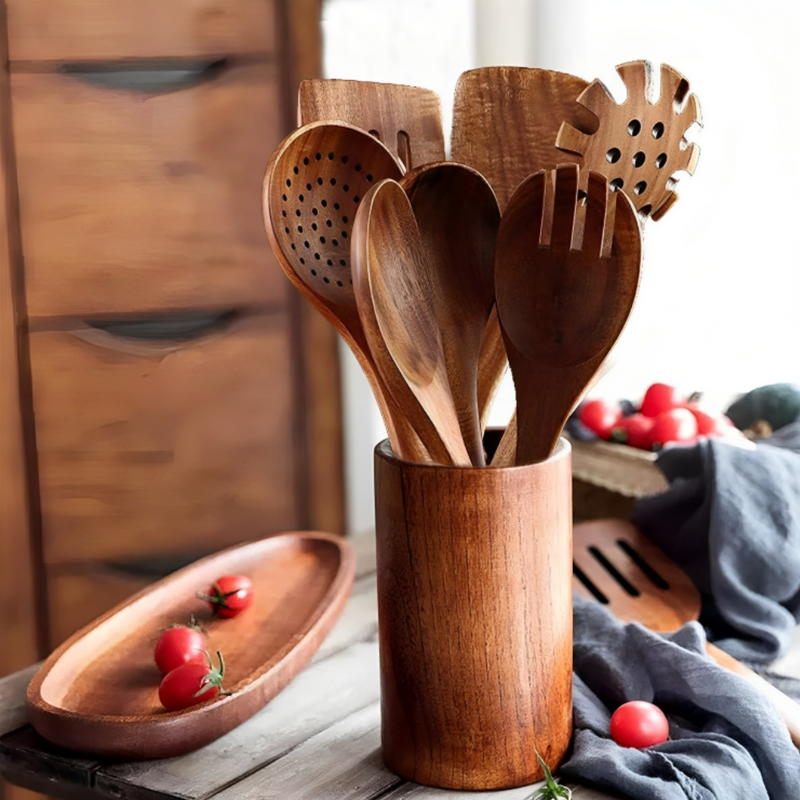 Teak Wooden Utensil Set